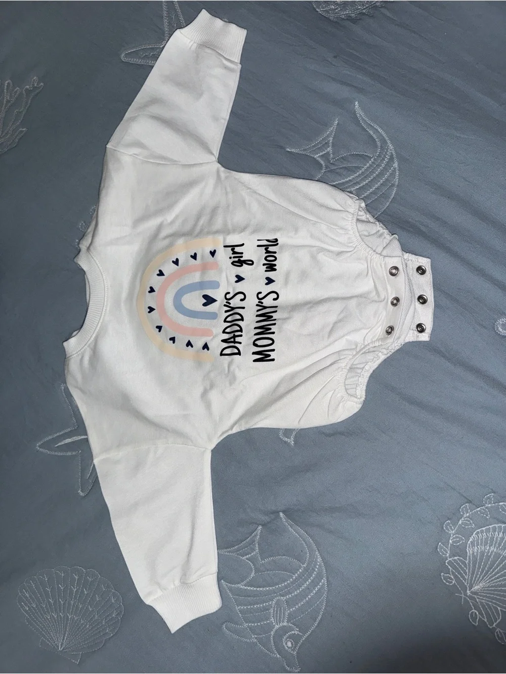 Cream Baby Diaper Cover Bodysuit with Pink Accent